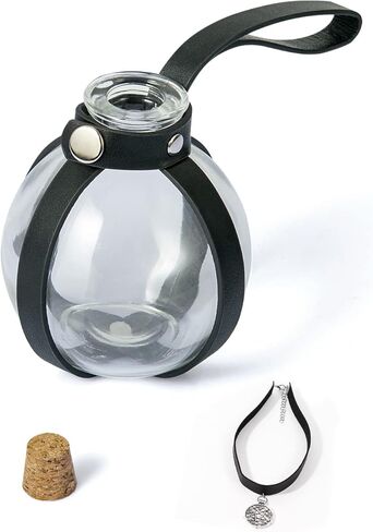 زجاجات الجرعة ديكور الهالوين مع حزام كورك الجنية قلادة رائعة، إكسسوارات عصر النهضة في العصور الوسطى للرجال البالغين الساحرة الساحرة التنكرية، دعامة زي سحري داكن، 250 مل أسود in Kuwait