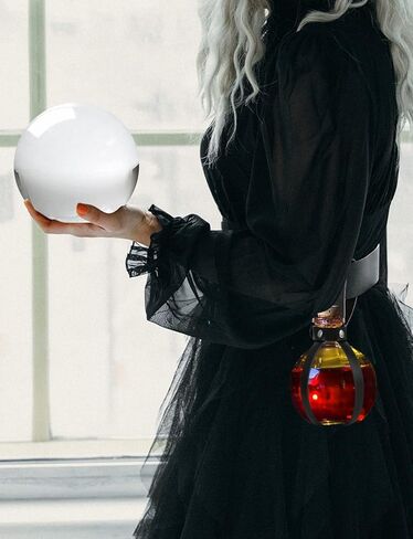 زجاجات الجرعة ديكور الهالوين مع حزام كورك الجنية قلادة رائعة، إكسسوارات عصر النهضة في العصور الوسطى للرجال البالغين الساحرة الساحرة التنكرية، دعامة زي سحري داكن، 250 مل أسود in Kuwait