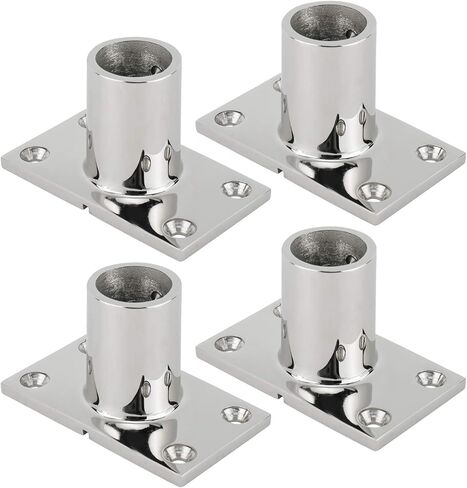 YaeMarine 4 قطعة 1 ''25 مللي متر معدات بحرية قارب مستطيلة قاعدة مركبة بحرية درابزين تركيب الأجهزة مركب من الستانلس ستيل ملحقات in Kuwait