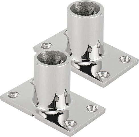 YaeMarine 4 قطعة 1 ''25 مللي متر معدات بحرية قارب مستطيلة قاعدة مركبة بحرية درابزين تركيب الأجهزة مركب من الستانلس ستيل ملحقات in Kuwait