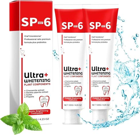 Super Probiotic Sp-6 Toothpaste, Sp-6 Ultra Whitening Toothpaste, Sp 6 Toothpaste,Sp-6 Toothpaste,Fresh Breath 9.8 oz in Kuwait
