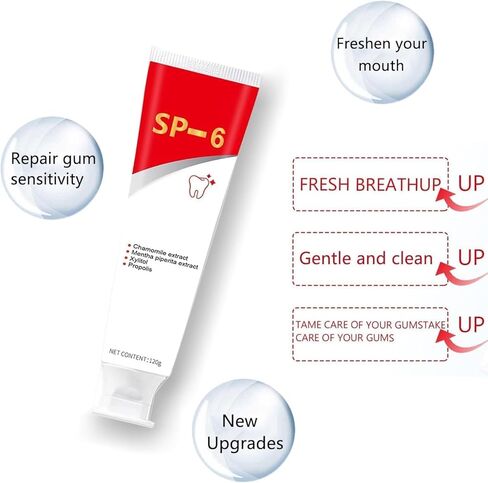 Super Probiotic Sp-6 Toothpaste, Sp-6 Ultra Whitening Toothpaste, Sp 6 Toothpaste,Sp-6 Toothpaste,Fresh Breath 9.8 oz in Kuwait