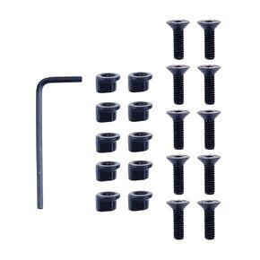 Coshar 10 Sets Nut and Screws Set, Rail Mount Accessories, Nut with Thread Locking Screws Wrench for Standard Rail Systems