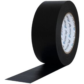 شريط ورقي قابل للطباعة بظهر مسطح أو شريط وحدة تحكم من ProTapes، طول 60 ياردة × عرض 2.54 سم، أسود (عبوة من 36 قطعة)
