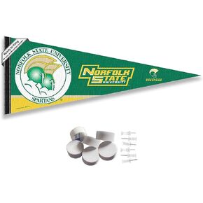 College Flags & Banners Co. Norfolk State Spartans Pennant Flag and Wall Tack Mount Pads