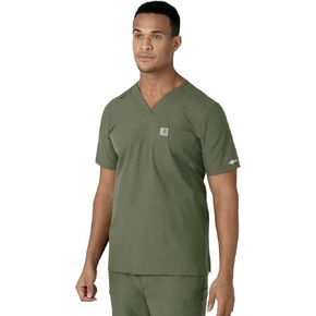 Carhartt Men's V-Neck Shirttail Scrub Top