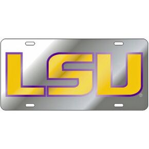 LSU Tigers Mirror Laser Cut License Plate