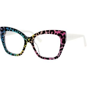 VOOGLAM Square Non Prescription Blue Light Glasses for Women Anti UV Eyestrain Computer Office TV Eyewear Haidera