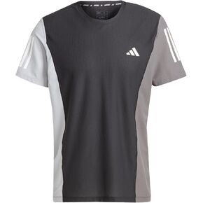 adidas Men's Own The Run Colorblock T-Shirt, Black/Halo Silver/Grey