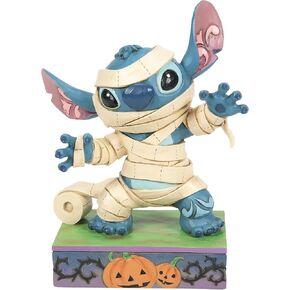 Enesco Disney Traditions Collection by Jim Shore Halloween Lilo and Stitch Mummy Costume Figurine- Stone Resin Hand Painted Crafted Collectible Disney Halloween Stitch Figurines Home Decor, 6.25 Inch