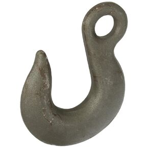 Indusco 47400341 Grade 40 Drop Forged Carbon Steel Eye Slip Hook, Self-Colored, 1/2" Trade, 6500 lbs Working Load Limit