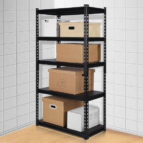 PACHIRA E-Commerce 31.5" W x 16.5" D x 72" H Metal Storage Shelves, 5 Tier Adjustable Shelving Unit Organization Shelf Storage Rack Pantry Utility Shelves