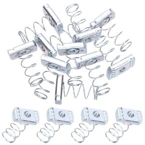 Tanstic 10Pcs 3/8"-8 Strut Channel Nuts Strut Channel Spring Nut Spring Nuts for Use with Strut Channel