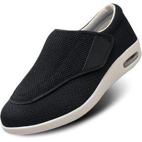 Men's Diabetic Shoes Pain Relief Easy to Slip On Wide Widths Slippers Adjustable Orthopedic with Removable Memory Foam Insoles Lightweight for Seniors Swollen Feet