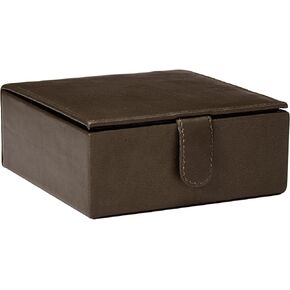 Small Leather Gift Box CHC, Chocolate, One Size