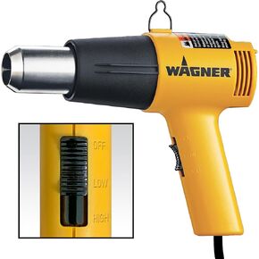 Wagner Spraytech 0503008 HT1000 Heat Gun, 2 Temp Settings 750ᵒF & 1000ᵒF, Great for Soften paint, Caulking, Adhesive, Putty Removal, Shrink Wrap, Bend Plastic Pipes, Loosen Rusted Nuts or Bolts