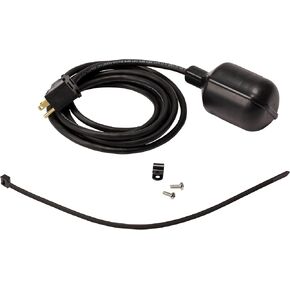 Red Lion 115-Volt, Maximum 13-Amp - 1/2 HP, Pump Down Piggyback Tethered Float Switch for Pond, Sump, Sewage or Effluent Systems, 10-Ft. Cord, Black, 640171