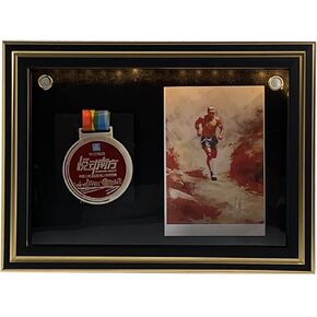 HAIZIMImarathon Medal Display Frame-Medal Display Frame-Medal Display case3D Medal Box Photo Frame, Runner, Marathon, Race Champion, Football, Gymnastics and All Sports Medal Medal Medal Badge (PS1+)