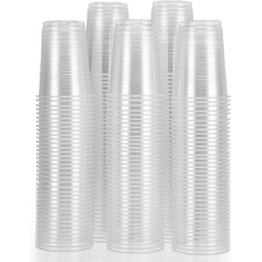 [100 Pack 8 Oz] Plastic Cups, Clear Plastic Cups 8 Oz Clear Plastic Cups Clear Cups 8 Oz Plastic Cups Clear Cups Plastic Cups 8 Oz Plastic Cups Clear Cups Water Cups Party Cups Clear Plastic Cups