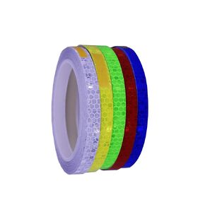 5 Rolls Reflective Tape Outdoor Safety Warning Lighting Sticker Waterproof Bike Reflective Adhesive Tape Stripe for Bike, Motorcycle, Car, Self-Adhesive DIY Decoration，Reflective Sticker(5 Colors)