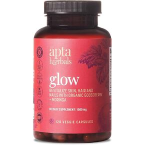 Glow, Herbal Supplements, 120 Veggie Capsules, Revitalizes Skin, Hair and Nails