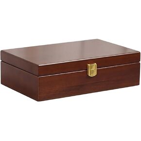 Jewelry Boxes for Women Girls, Walnut Wood Jewelry Organizer Box, 2 Layers Jewelry Storage Organizer for Earring, Necklace, Bracelets
