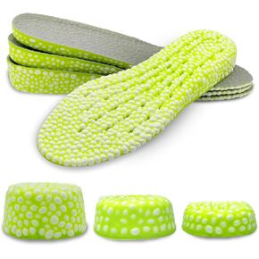 Brandone Height Insoles - Height Increase Insoles - Elastic Shock Absorbing Height Boosters, Breathable Shoe Lifts, Plantar Fasciitis Foot Pain Relief (Heel Height: 1.4Inch, Men: US 8-11)