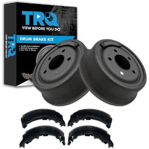 TRQ Rear Brake Drum & Shoe Kit Compatible with Ford Escape Mazda Tribute Mercury Mariner