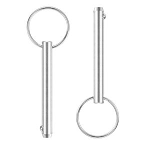 uxcell 2Pcs 8mmx59mm Quick Release Pins, 316 Stainless Steel Marine Hardware for Marine Mountain Seat, Ship Outfitting, Shipbuilding, Silver