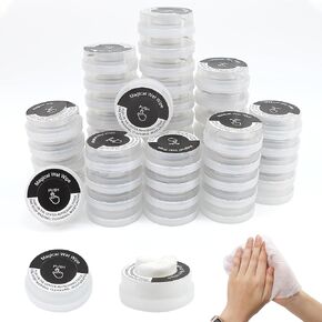 50 PCS Hand Pop Hand Wipes, Press Push Up Lemon Non-stimulating Sanitizing Mini Clean Towelettes Sanitizer, A Fun Way To Open Magical Strong Cool Wet Dry Type Portable for Travel On-the-Go Black White