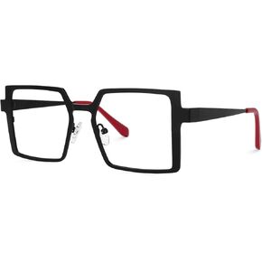 VOOGLAM Stylish Rectangle Blue Light Blocking Glasses for Women Men Anti Eyestrain Dry Eyes Eyewear Elowen