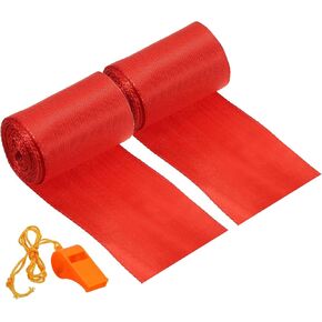PATIKIL Finish Line Satin Ribbon, Polyester Fabric Tape with Whistle for Outdoor Athletics Sprint Running Race Sport