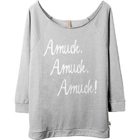 Thread Tank Amuck Amuck Women's Fashion Slouchy 3/4 Sleeves Raglan Lightweight Sweatshirt