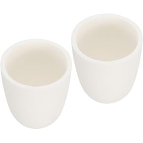 PATIKIL Alumina Crucible Aluminum Oxide Crucible Crucible 40ml Crucible Bowl Dish Cup White for Lab Laboratory Casting Gold Silver Copper Brass Alloy,2 Pcs