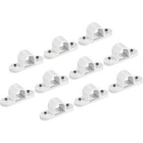MECCANIXITY PVC Conduit Saddle Pipe Clip 20mm Securing for Conduit Hose with Base Pack of 5
