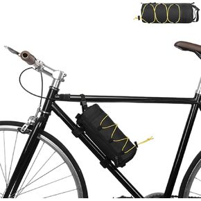 Bike bags for bicycles front rack mountain phone top tube bike pouches for adult bikes travel storage handlebar bag (orange)