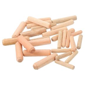 uxcell 400Pcs 6x30mm/8x40mm/10x40mm Wooden Dowel Pins, Fluted Wood Beveled Ends Tapered Dowel Hardwood Pegs, Fluted Wood Dowels Rods for Furniture, Crafts, DIY