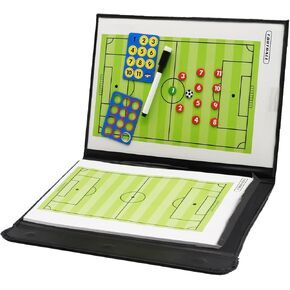 JAYO Soccer Coaching Board, Soccer Tactics Board, Soccer Clipboard for Coaches, Magnetic Soccer Coaching Board Kit with Magnets, Marker Pen and Leather Cover