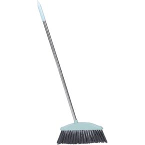 minkissy Long Handle Broom, Indoor Brooms Commercial Broom Angled Brooms Office Kitchen Sweeper Cleaner Brush for Sweeping Indoor Shop Home Floor Cleaning
