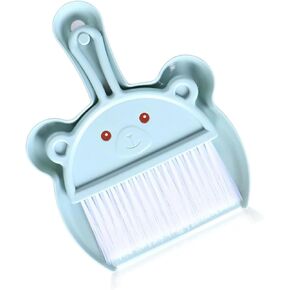Blue Small Broom and Dustpan Set Snap-On Design Mini Broom and Dustpan Set Hand Broom and Dustpan Set Small Dustpan and Brush Set Mini Dustpan and Brush Set for Countertops and Surfaces