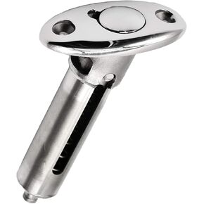 MARINE CITY 316 Grade Stainless Steel Durable Flag Staff Adjustable Stanchion Socket (cooperate with 1 Inch Tube) for Boats – Yachts – Marines – Hardware Accessories (Pack of 1)