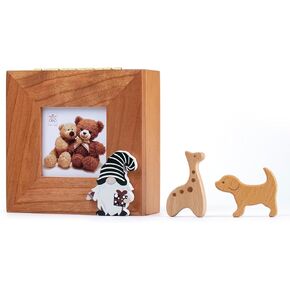 Custom Photo Frame Music Box with Christmas Figurine Miniature Decor You Are My Sunshine Music Box Picture Frame Wind Up Jewelry Music Box Sunflower Mom Daughter Kids Musical Baptism Birthday Gifts