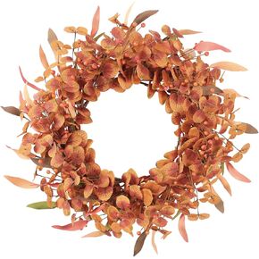TOCHGREEN Fall Wreath Artificial Harvest Wreath, 22 Inch Autumn Wreath with Eucalyptus Leaves and Berries, Fall Decorations for Front Door Farmhouse Thanksgiving Halloween Home Outdoor Indoor Wall
