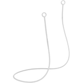 Earplugs Connector Cord,18.9in Silicone Anti Drop Ear Plugs Strap Earplug Lanyard with Clasp Anti-Tug Earplugs for Earbud with Detachable Removable Tips Chain Preventing Earplugs from Falling(White)
