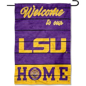 College Flags & Banners Co. Louisiana State LSU Tigers Welcome to Our Home Double Sided Garden Yard Flag