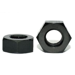 50pcs M5 Hex Nuts Aluminum Alloy 6061 Lock Nuts DIN934 (Black)