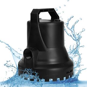 2200GPH 1/4 HP Submersible Water Pump, 14.8FT Lift Height, Ultra-low Water Level Drainage, Automatic Start-stop Swimming Pool Cover Pump for Waterfall, Fish Tank, Pond, Aquarium