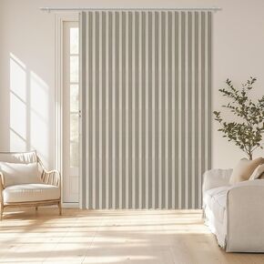 100% Blackout Doorway Curtains Accordion Doors for Doorway Curtains Applicable Patio Door Curtain Sliding Door Curtains Sliding Door Blinds Closet Curtains(Cream White 98" W x 84" L) 1 Panel