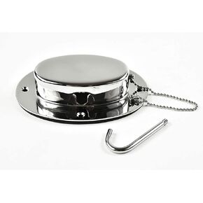 MARINE CITY Stainless Steel Sturdy Durable Easy Install Smooth Gloss Finish Polished Hinged Chain Deck Pipe with Functional Design for Boats – Marines – Yachts – RVs (Pack of 1)