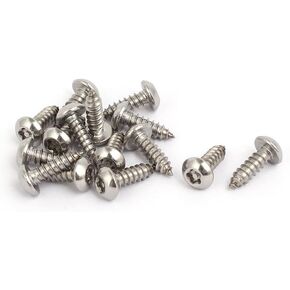 uxcell M4.8 x 16mm 304 Stainless Steel Pan Head Torx Self Tapping Screws 15pcs